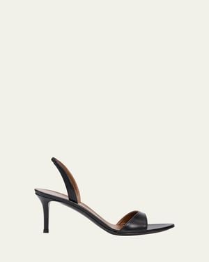 Giuseppe Zanotti 70Mm Patagonia Selvaggia Leather Slingback Sandals - Natural