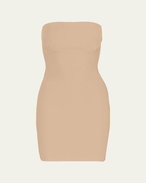 Commando Two-Faced Tech Strapless Control Shapewear Slip - Natural