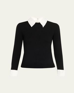 Alice + Olivia Porla Collared Sweater - Black