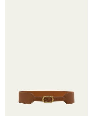 Vaincourt Paris L'Attirante Leather Waist Belt - Brown