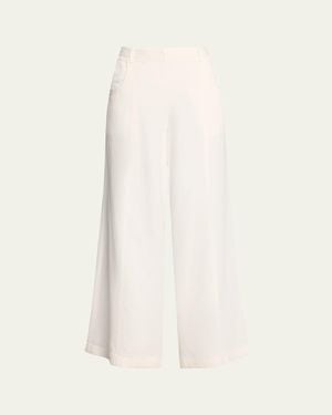 Twp Dees Wide-Leg Linen-Blend Pants - Natural