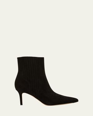 Veronica Beard 70Mm Lisa Suede Stiletto Ankle Booties - White