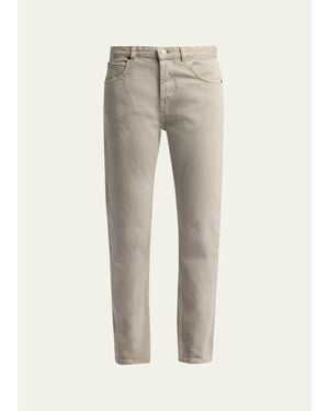 The Row Riaco Straight-Leg Cotton Jeans - Gray