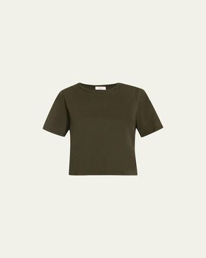 A.L.C. Julia Cropped Crewneck Tee - Green