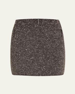 A.L.C. Stella Bouclé Tweed Mini Skirt - Gray