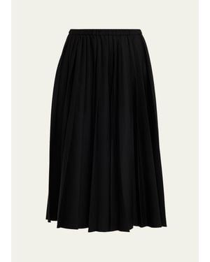6397 Pull-On Pleated Skirt - Black