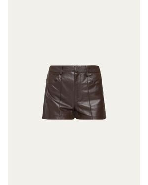 Ramy Brook Aurea Leather Shorts - Natural
