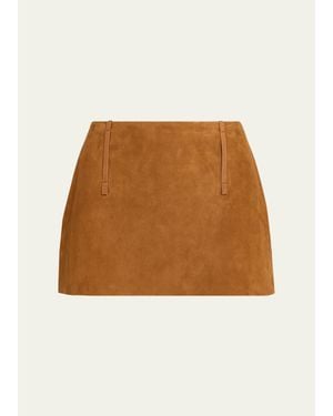 All Three Tirza Suede Mini Skirt - Natural