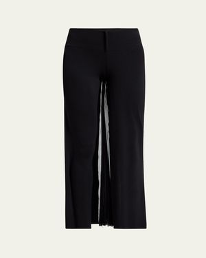 Courreges Infinity Pleats Jersey Pants - Black