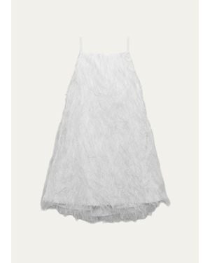 Jonathan Simkhai Kalla Feather Mini Dress - White