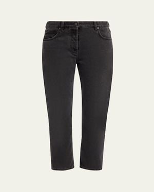 The Row Riaco Straight-Leg Ankle Jeans - Black