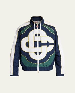CASABLANCA Cc Logo Windbreaker Jacket - Blue