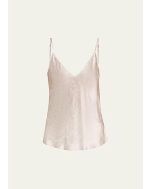 L'Agence Lexi Silk Jacquard Camisole - Natural