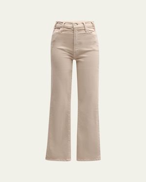 Mother High-Rise Cropped Denim Jeans - Natural