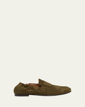 Givenchy Suede Elasticized Loafers - Natural