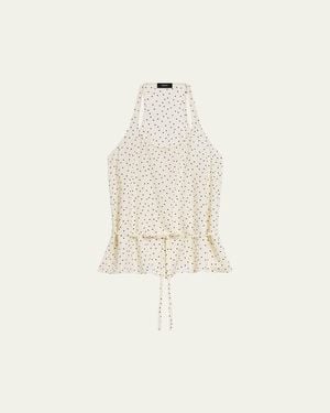 Theory Belted Halter Tank Top - Natural