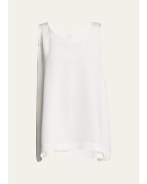 Eskandar A-Line Silk Shell - White