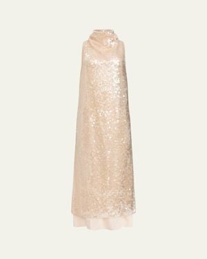 Altuzarra Noor Sequined Evening Gown - Natural