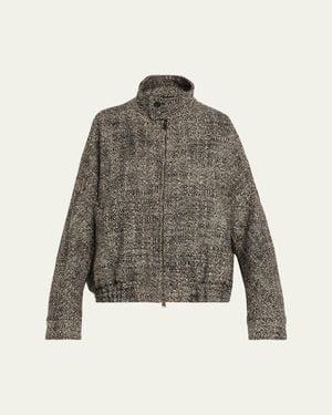 DARKPARK Lee Oversized Herringbone Bomber Jacket - Gray