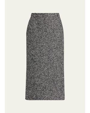 Michael Kors Melange Midi Trouser Skirt - Gray