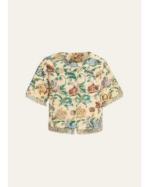 Kobi Halperin Carson Floral Cotton-Blend Jacket - Metallic