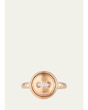 Pomellato Pom Pom Dot 18K Rose Diamond And Flip Ring - Natural