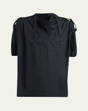 Isabel Marant Nemia Draped Utility Top - Black