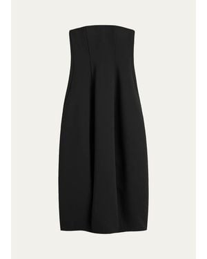 TOTEME Strapless Balloon Midi Dress - Black