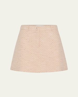 Anna Quan Lyndel Tweed Mini Skirt - Natural