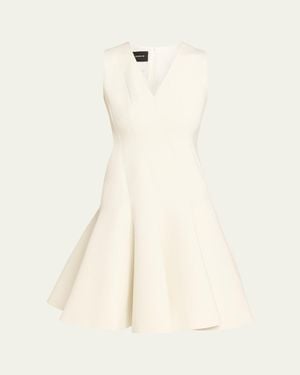 Akris Techno Neoprene Fit-And-Flare Dress - Blue