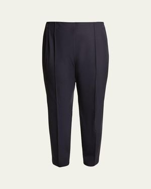 Lafayette 148 New York Plus Size Gramercy Acclaimed-Stretch Pants - Blue