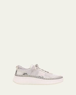 Chloé Nama Mesh Stitch Walking Sneakers - Natural