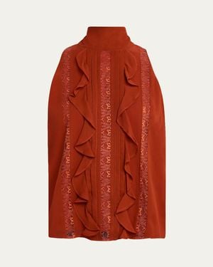 Ramy Brook Christine Halter Blouse - Red