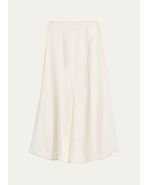 Ulla Johnson Elia Pleated Midi Skirt - Natural