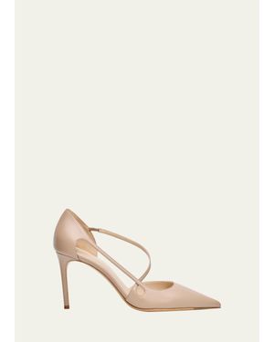 Alexandre Birman 85Mm Renee Leather D'Orsay Pumps - Natural