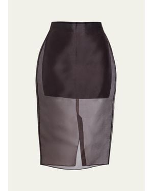 SER.O.YA Elda Sheer Silk Skirt - Purple