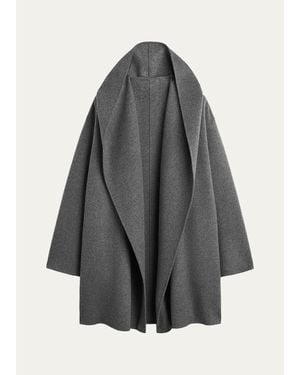 TOTEME Hoodie Wool Coat - Gray
