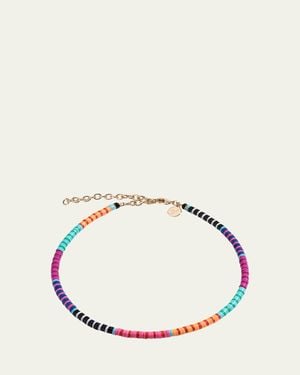 Elsie & Fred Louise Choker With 4Mm Heishi Beads - Natural