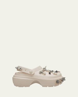 Simone Rocha x Crocs X Crocs Embellished Stomp Clogs - Natural