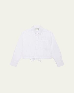 WE-AR4 Long-Sleeve Drawstring Cotton Shirt - Natural