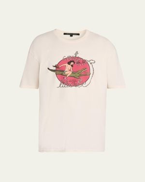 Cout de la Liberte La Gentleman's Club Graphic T-Shirt - Pink