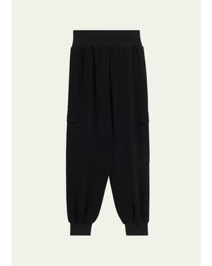 Cinq À Sept Giles Crepe Sweatpants - Black