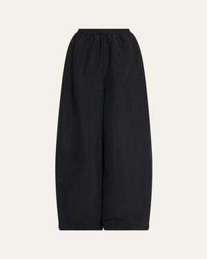The Row Bellana Silk Wide-Leg Pull-On Pants - Blue