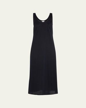 Hanro Cotton Deluxe Long Tank Gown - Blue