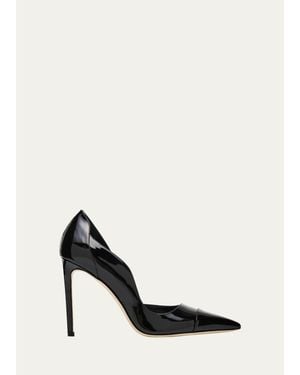 Jimmy Choo 100Mm Brigitte Patent Leather D'Orsay Pumps - White