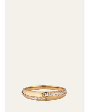 Lizzie Mandler Petite Crescent Ring With Diamonds - Natural
