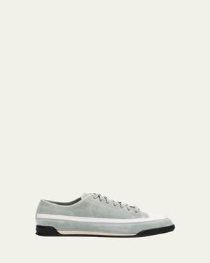 John Lobb Court Suede Runner Sneakers - White