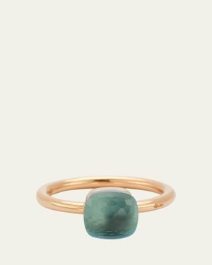 Pomellato Nudo Petit 18K Ring With Topaz - Green