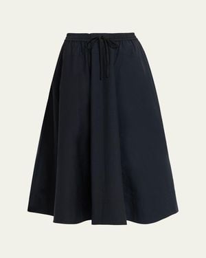 A.L.C. Remy Drawstring Technical Cotton Midi Skirt - Blue