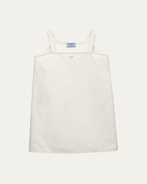 Prada Old Denim Mini Dress - White